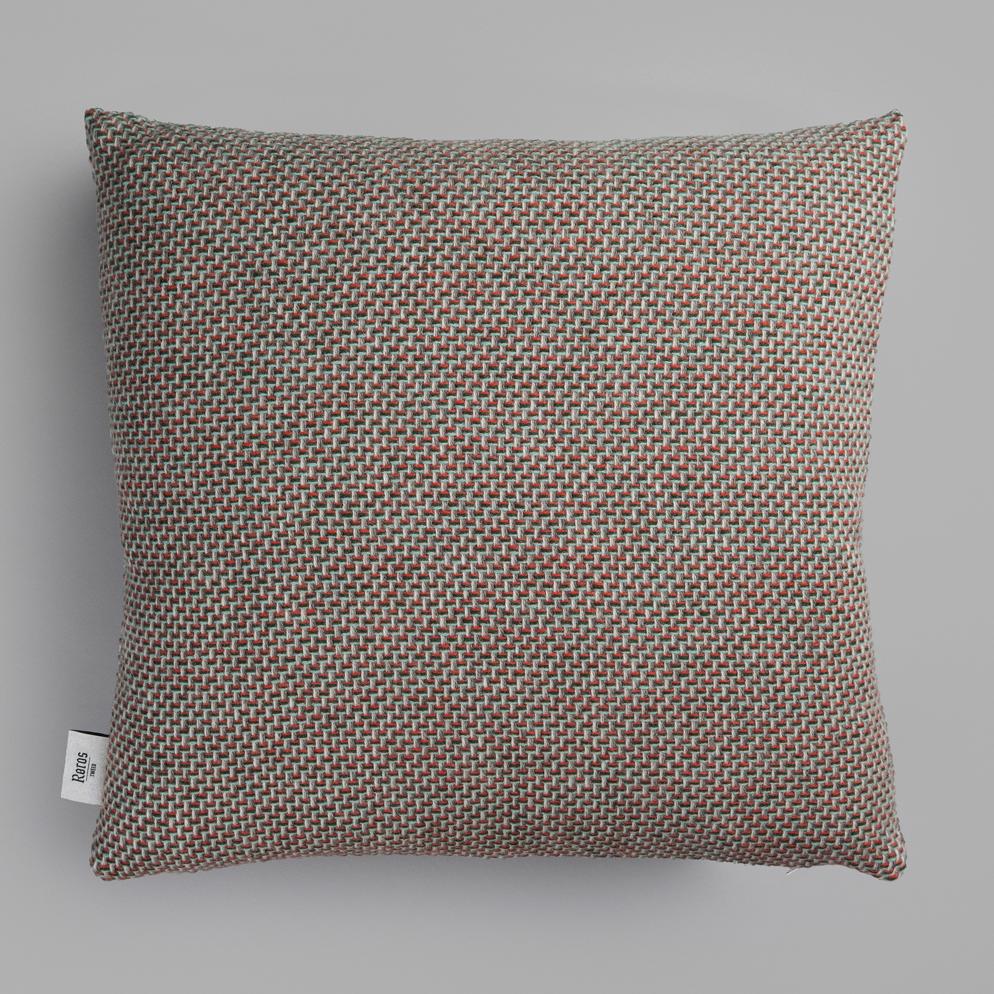Røros Tweed Sofapude Una 50x50 cm, Green/Red
