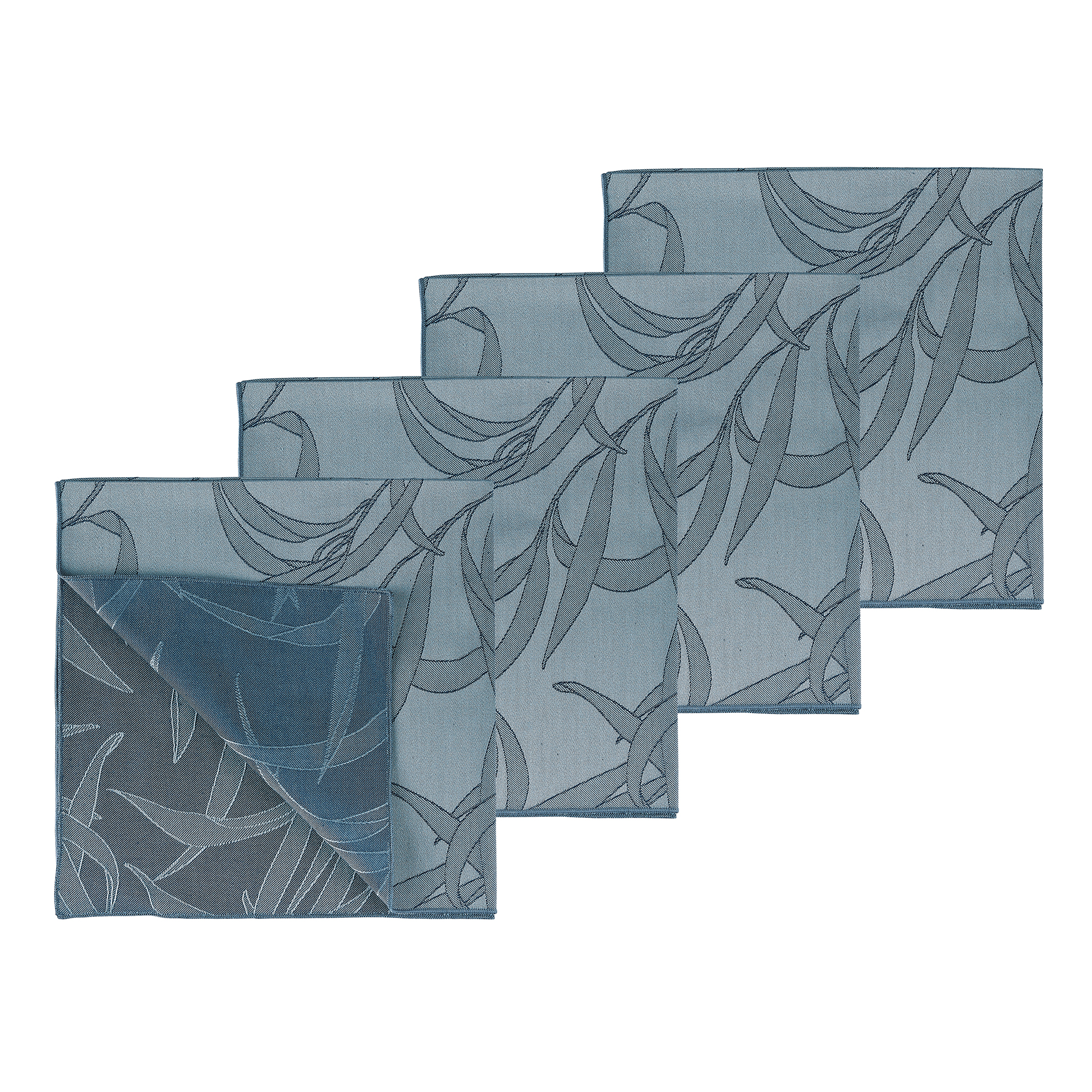 Södahl Stofserviet Damask Breeze, China Blue, 4 stk. Mål: 45x45 cm