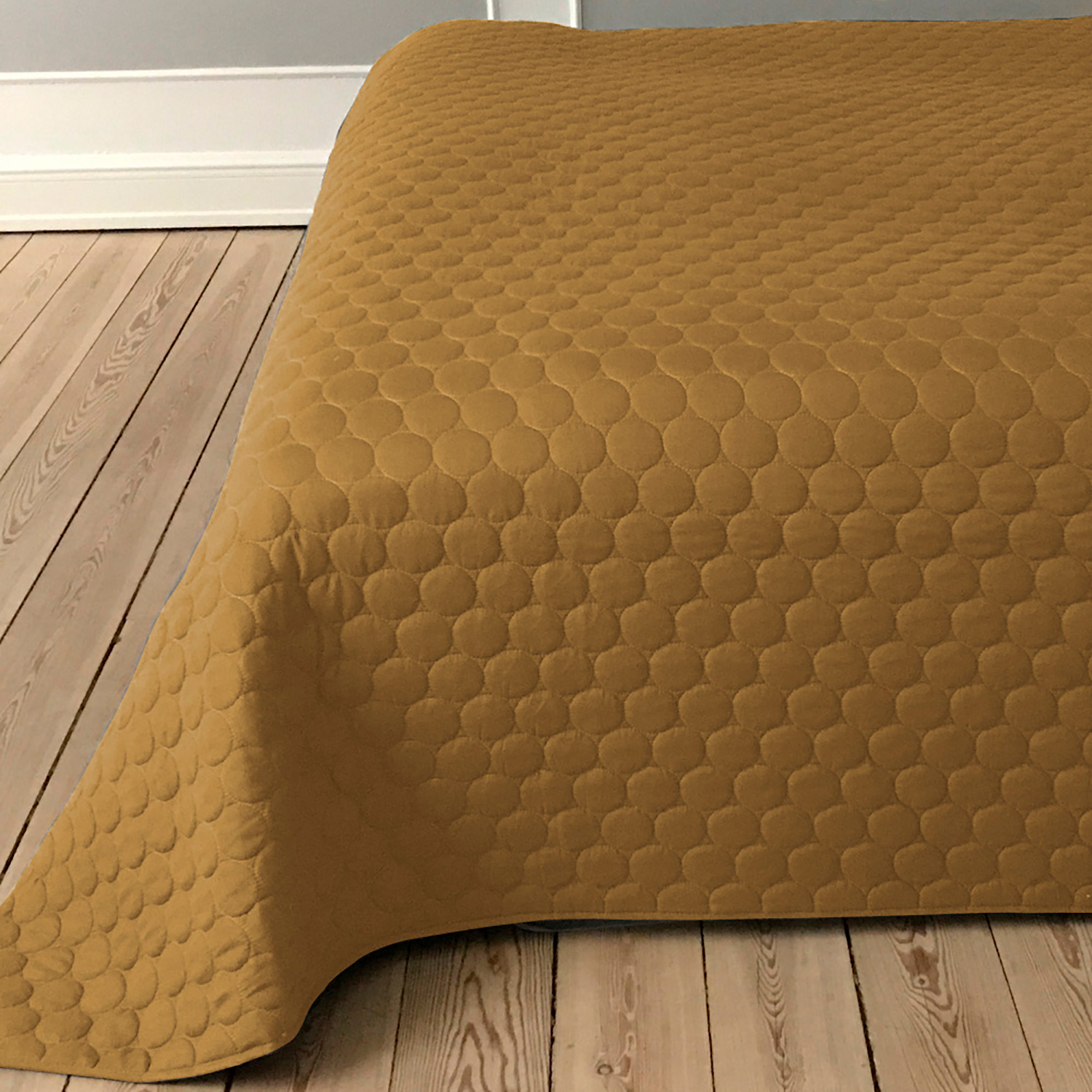 Pagunette Sengetæppe Pantomime 260x260 cm, Sennep