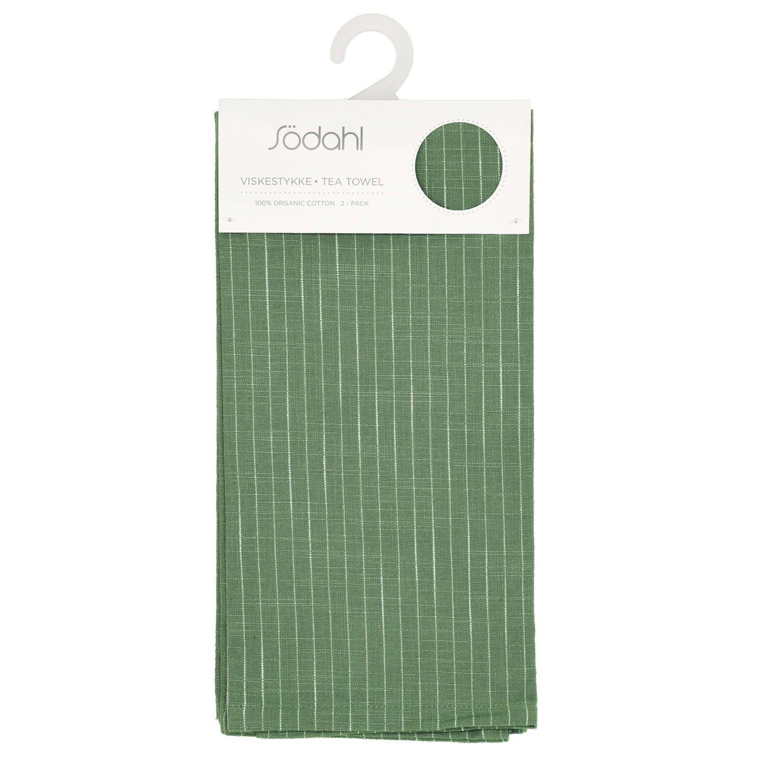Södahl Viskestykker Line 50x70 cm, Green, 2-pak
