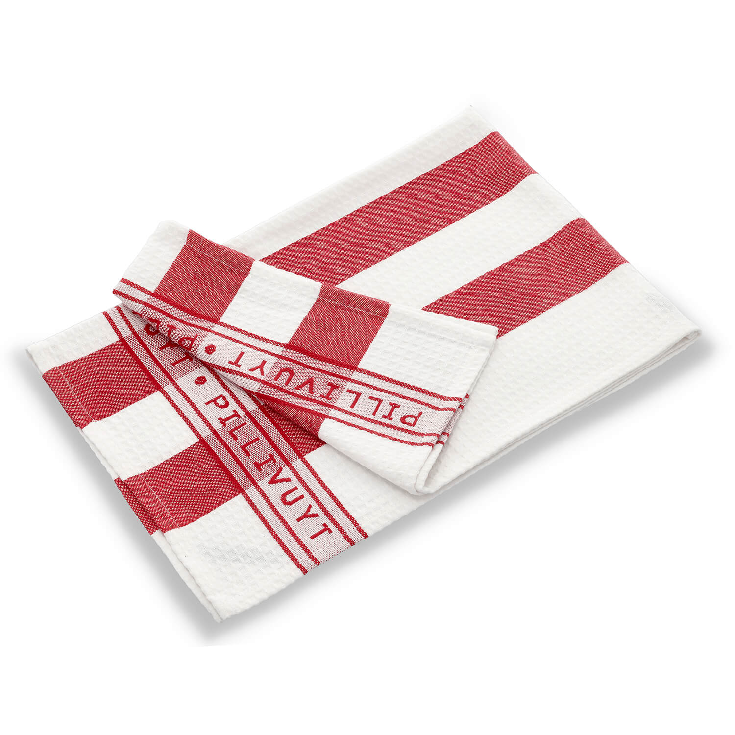 Viskestykke Pillivuyt 60x90 cm, Hvid/Rød
