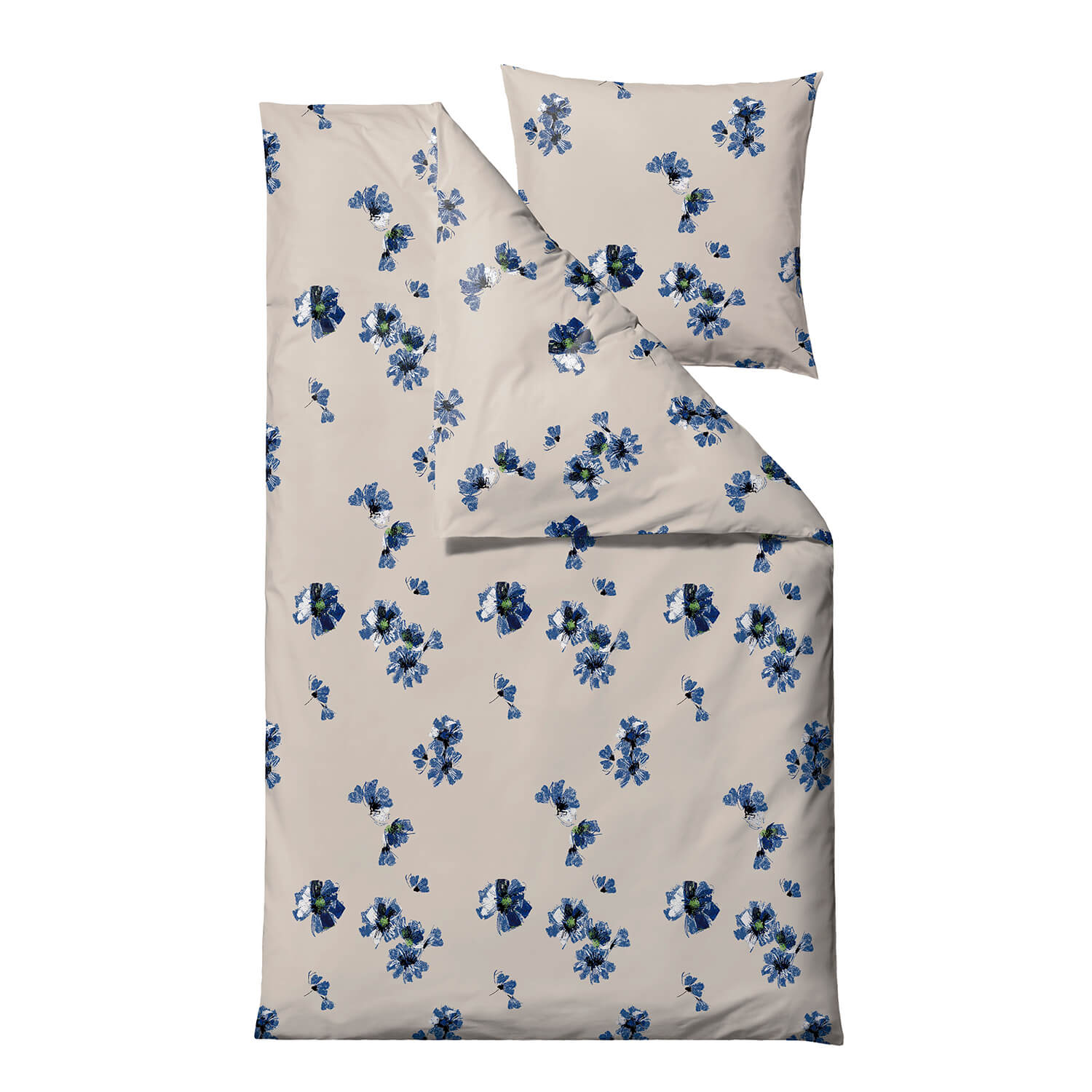 Södahl Sengesæt Flora 140x220 cm, Blue