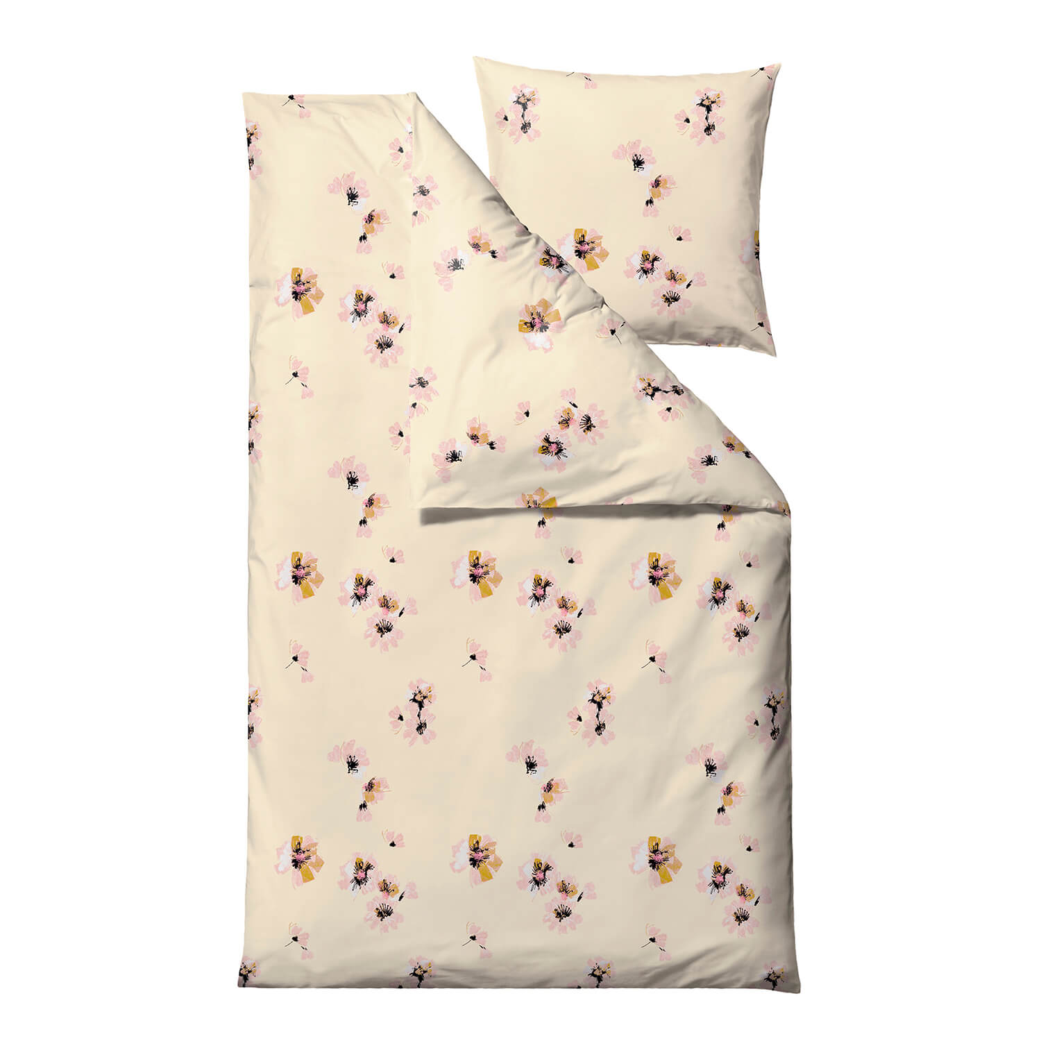 Södahl Sengesæt Flora 140x200 cm, Yellow