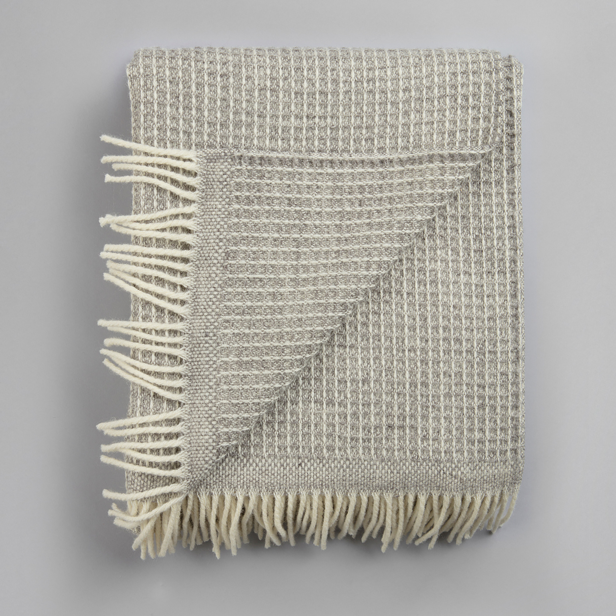 Røros Tweed Uldplaid Vega 150x210 cm, Grey