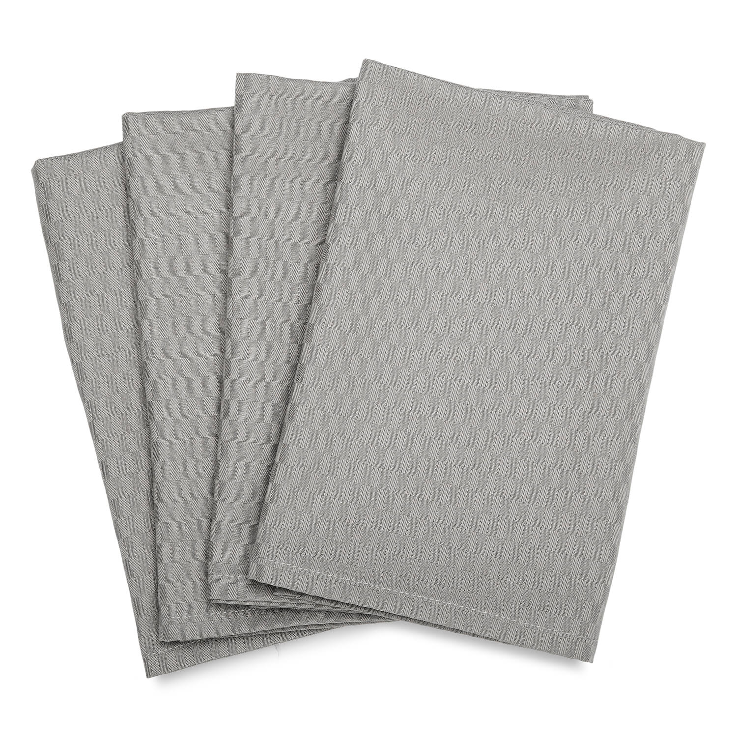 Compliments Stofservietter Tile, Silver Grey Mål: 45x45 cm 4 stk.