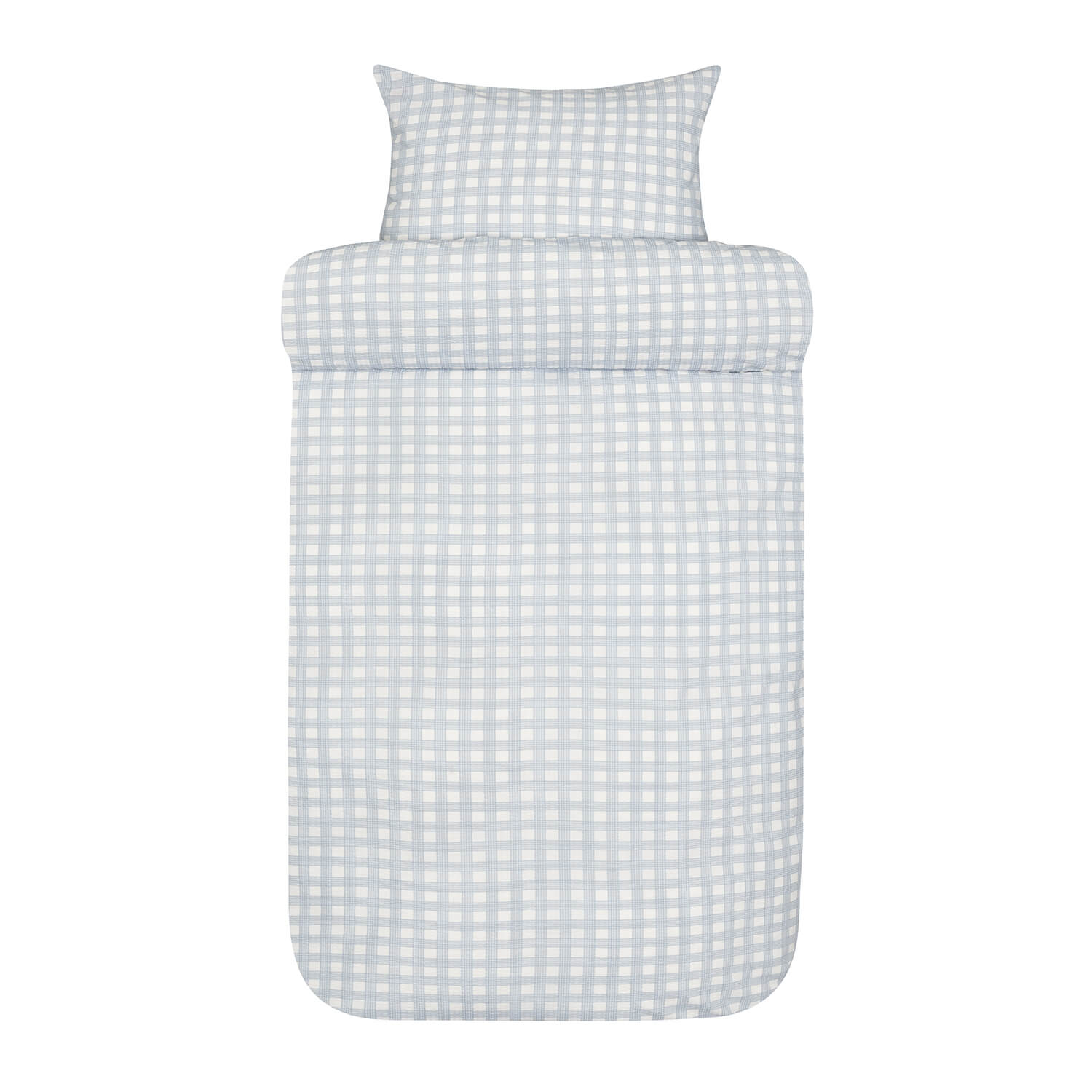 Høie Sengesæt Birk 140x220 cm, Vasket Blå