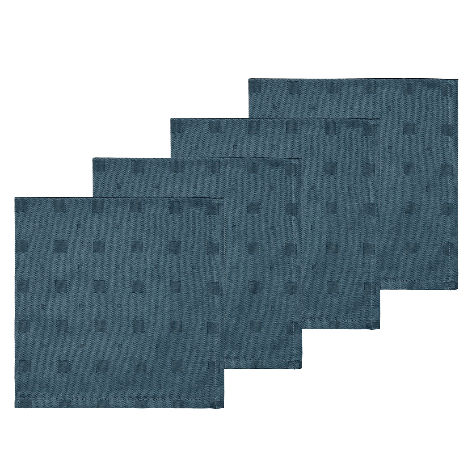 Södahl Stofserviet Damask Squares, China Blue, 4 stk. Mål: 45x45 cm