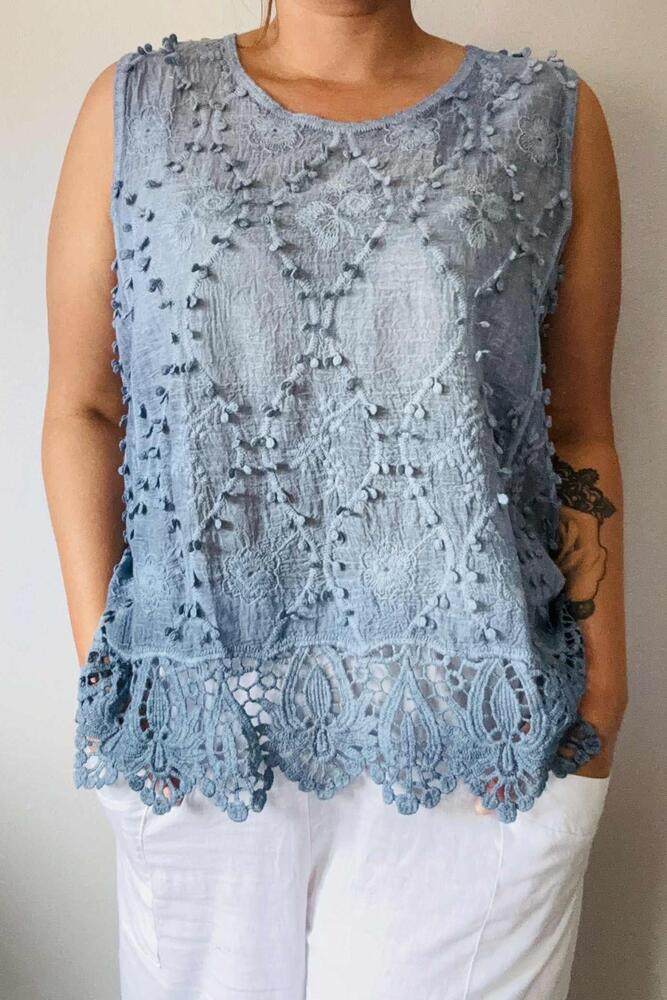 Top - Bomber - Blue - M.X.O