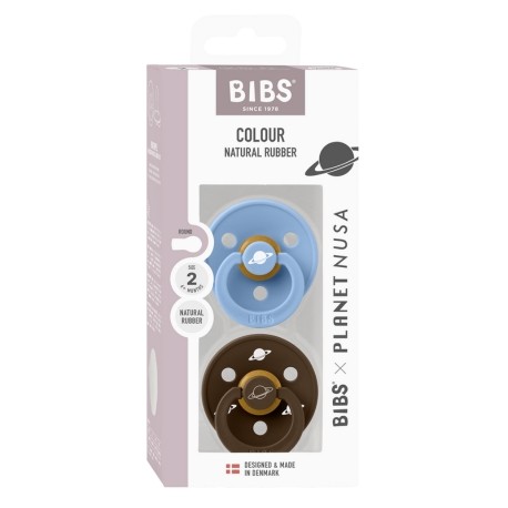 Bibs X Planet Nusa, 2-pack, Str. 2 (6+ Mdr.), Rund - Latex