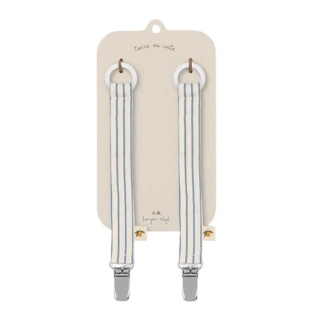 Konges Sløjd, 2-pak Suttesnor - Bomuld, Stripe Bluie