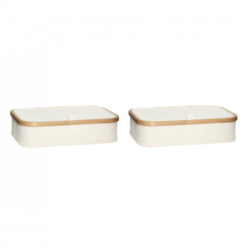 Ecru - Opbevaringskasse i S/2 Canvas