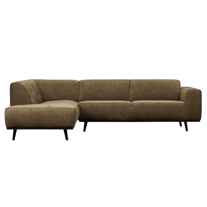 Statement Hjørnesofa Venstrevendt Flat Rib - Rock