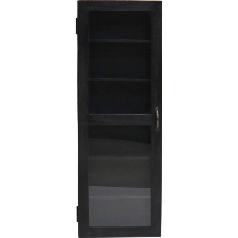 Sort vægskab i træ - høj