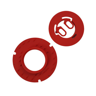 Centerlås Rondel Rød Komplet