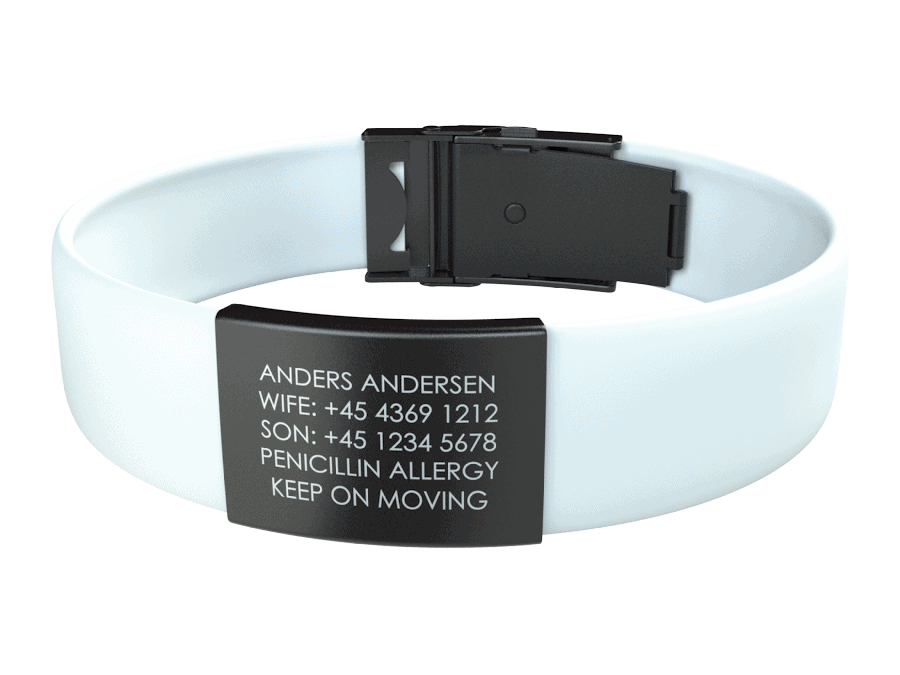 DJUVA Beat ID armbånd med sort skilt