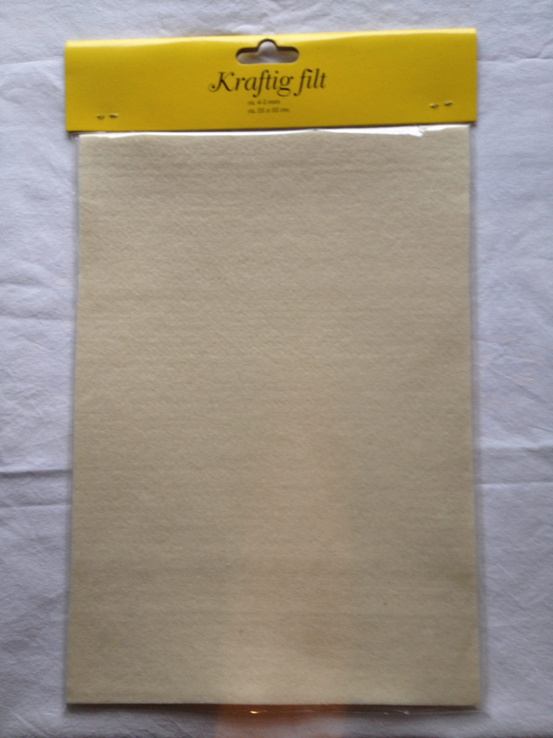 Kraftig filt | RÅHVID | 4-5 mm |25 x 35 cm