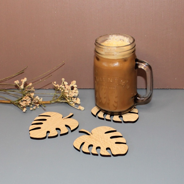 Monstera coasters - 4 stk - flere varianter
