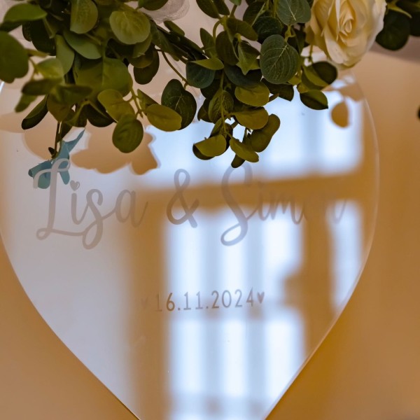 SKILT TIL ÆRESPORT | hjerte | akryl