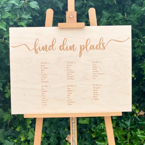 Bordplan | træ | flere varianter