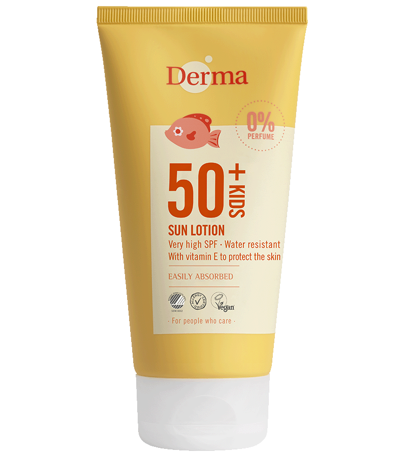 Derma Kids Sun Lotion SPF50+ (150 ml) - Vandfast solcreme