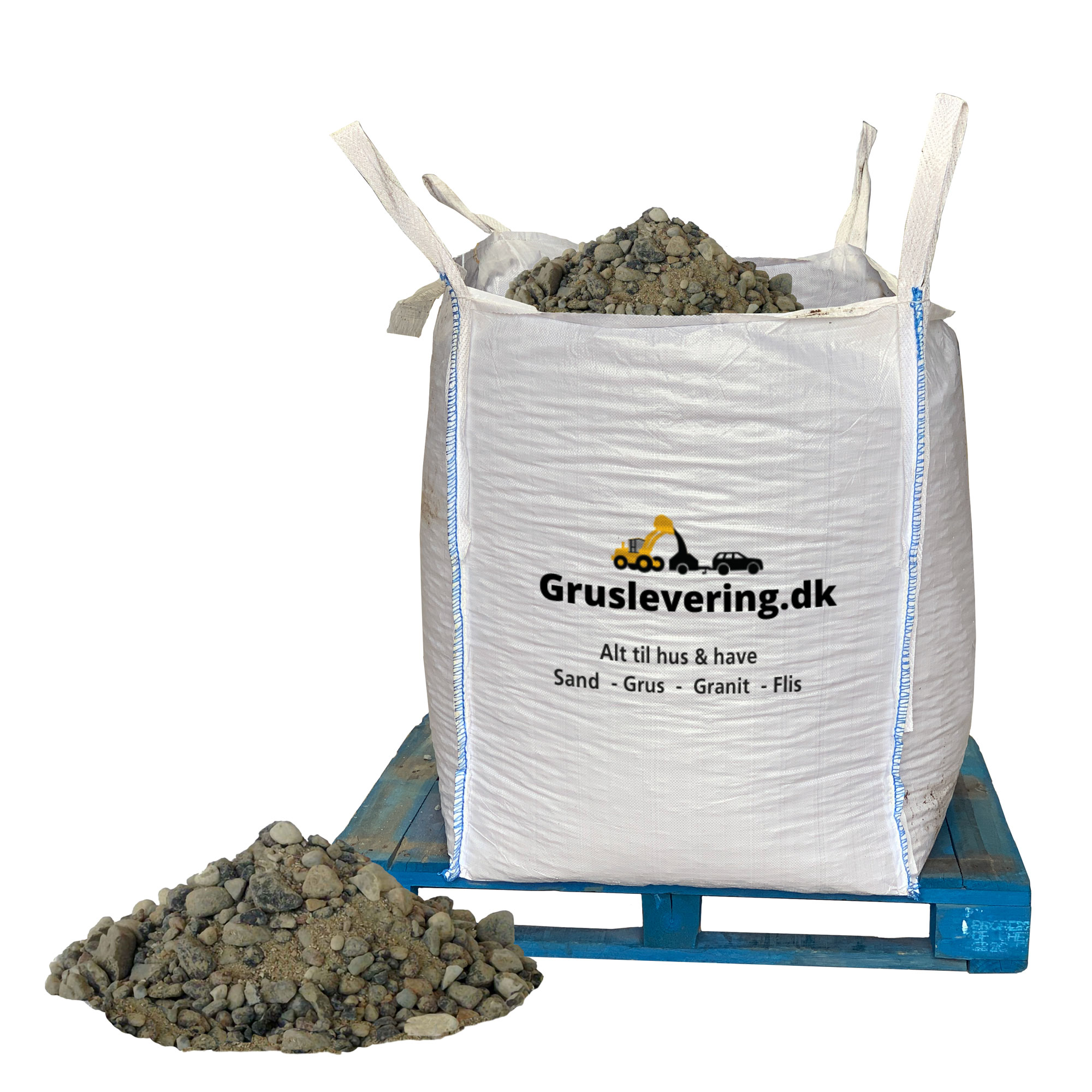 Støbemix 0/11mm. Frit leveret i hele Danmark