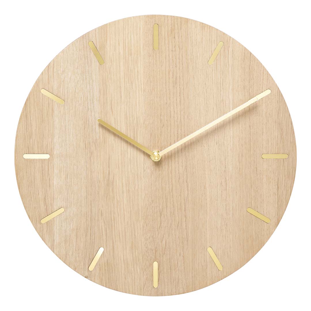 Vægur i eg - Guld - 2. Sortering