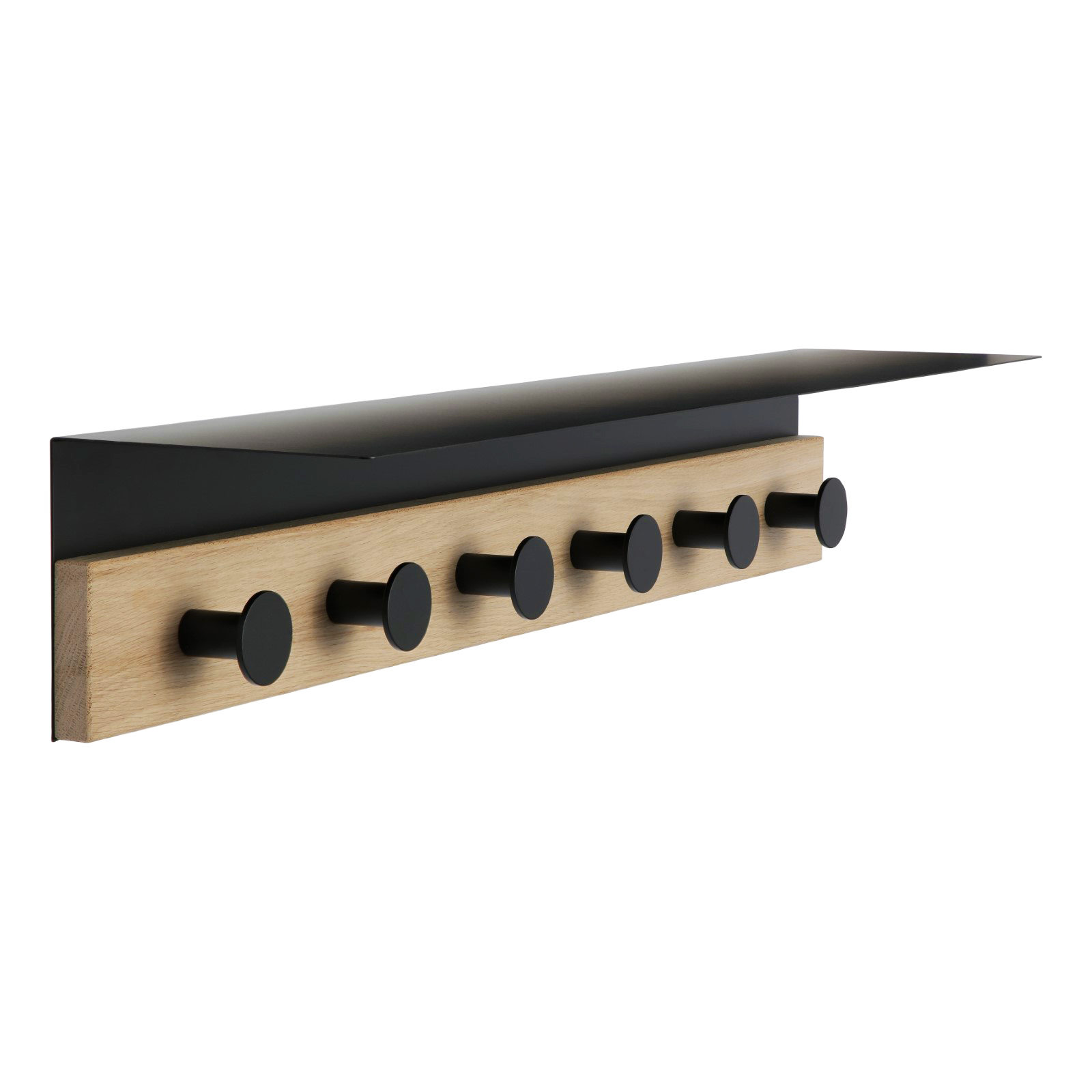 Hattehylde til knagerække - Sort