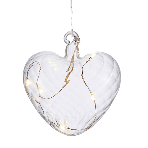 Sirius Wave Hjerte ophæng - 8 cm
