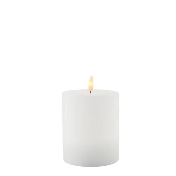 Sirius Sille Bloklys Ø10*12,5cm - Hvid - Genopladelig