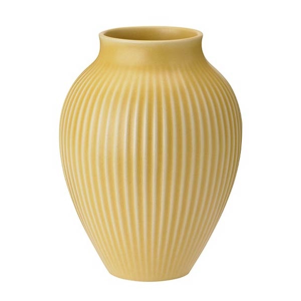 Knabstrup Vase - Ripple Yellow - 27 cm