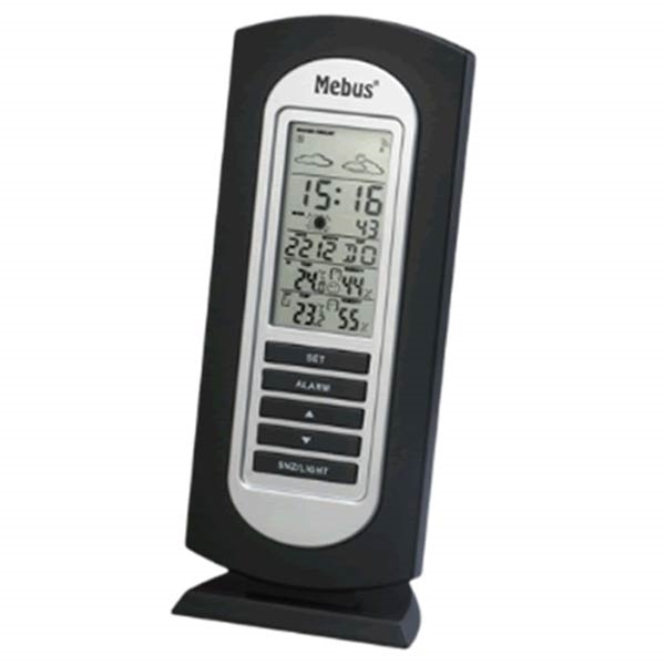 Mebus Vejrstation med ur og alarm