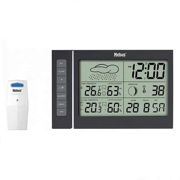 Mebus Vejrstation med radiokontrolleret ur