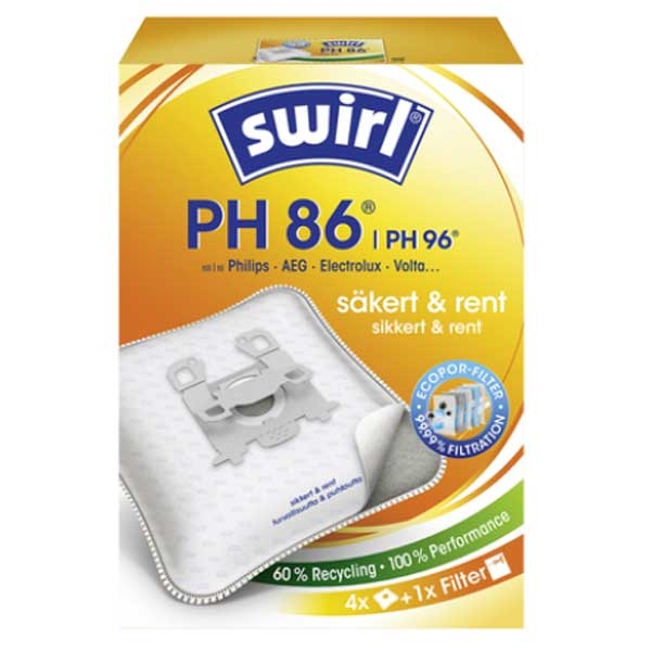Swirl PH86 / PH96 Støvsugerposer Electrolux mm.