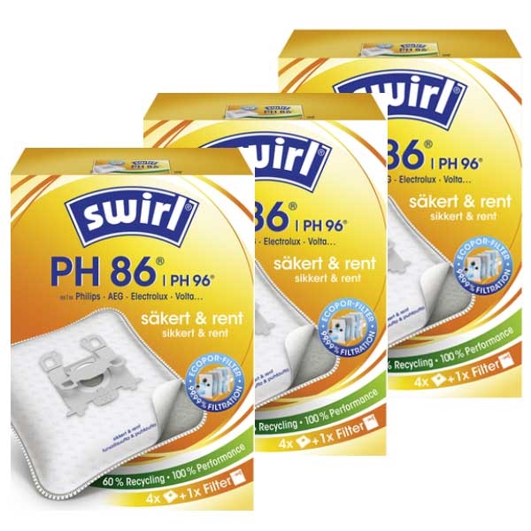 Swirl PH86 / PH96 Støvsugerposer Electrolux mm. 3-pak