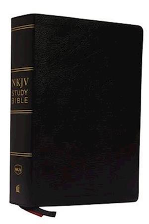 'NKJV Study Bible, Premium Bonded Leather, Black, Comfort Print' - Thomas Nelson - Bog