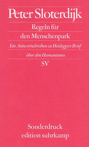 'Regeln für den Menschenpark' - Peter Sloterdijk - Bog