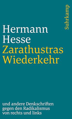 'Zarathustras Wiederkehr' - Hermann Hesse - Bog