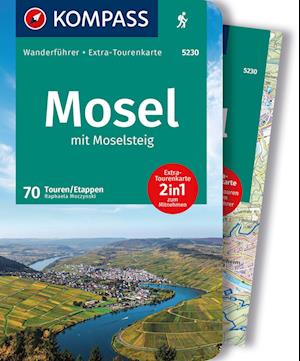 'KOMPASS Wanderführer Mosel mit Moselsteig, 46 Touren und 24 Etappen mit Extra-Tourenkarte' - Raphaela Moczynski - Bog