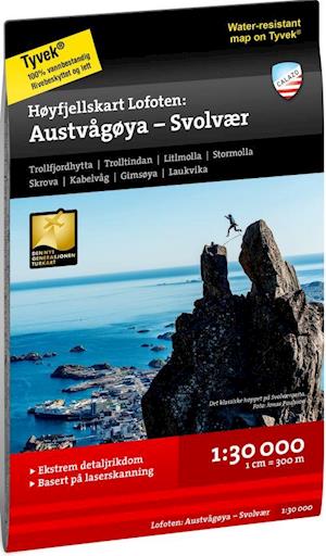 'Høyfjellskart Lofoten : Austvågøya - Svolvær 1:30 000' - Calazo Förlag - Bog