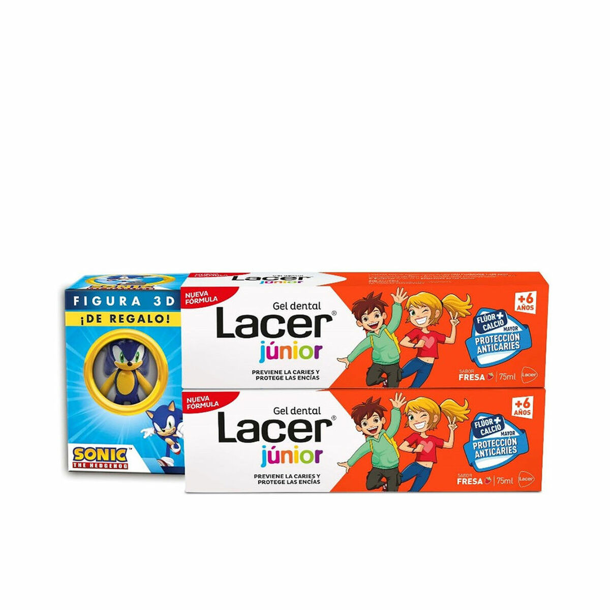 Tandpasta Lacer Junior 75 ml Jordbær 2 enheder