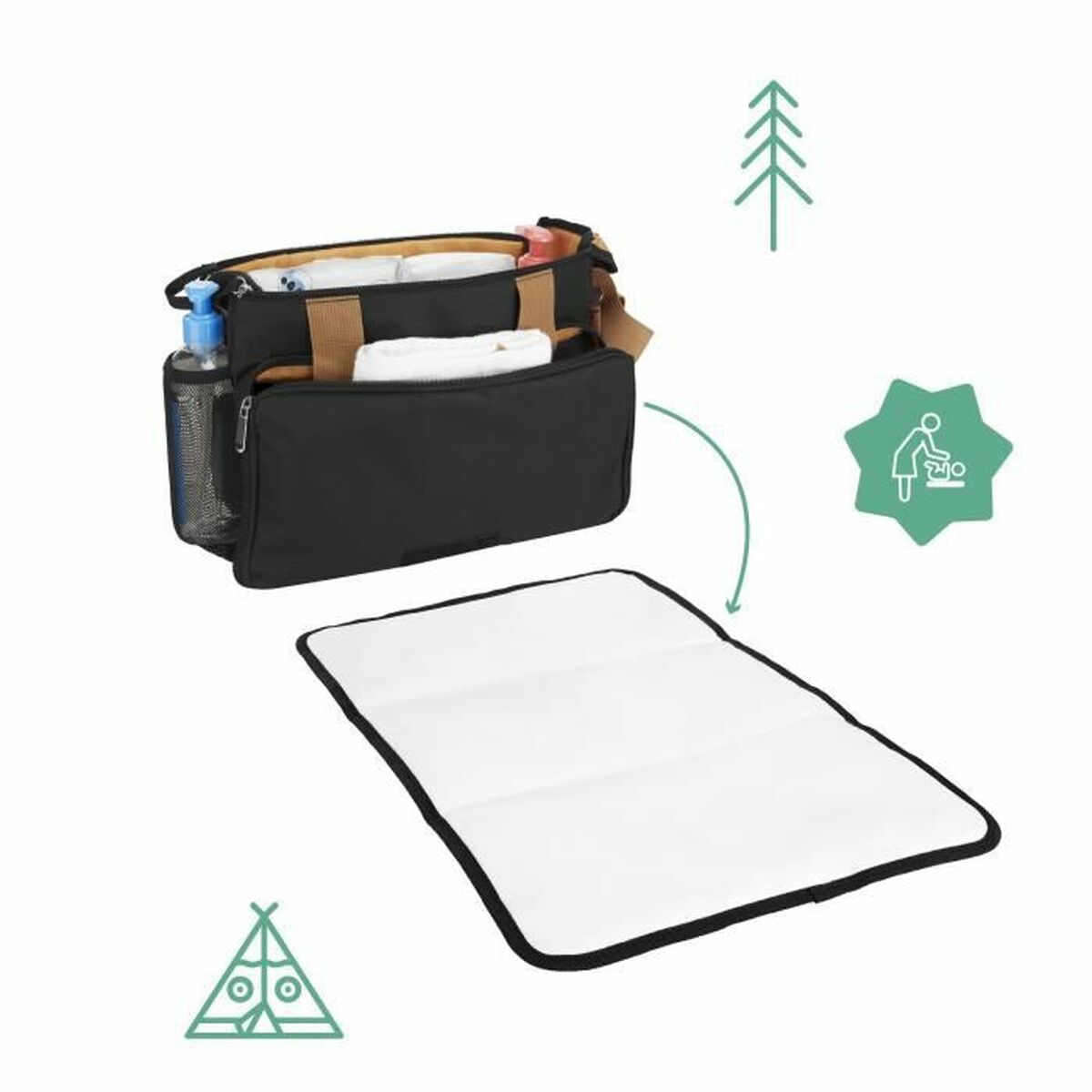 Opbevaringstaske Badabulle B043028 Polyester