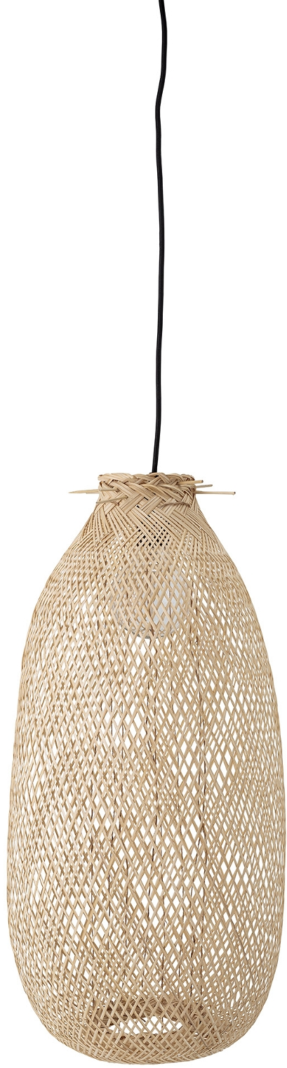 Pendellampe / loftslampe Bloomingville Cozy bambus Ø25 x H65 cm natur/sort