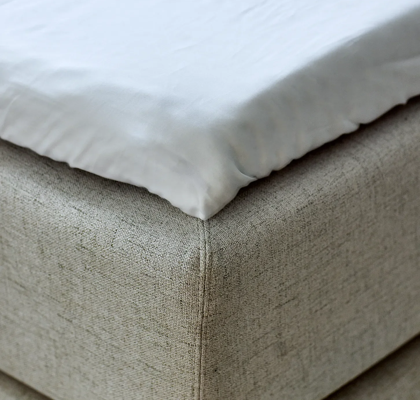 Bremdals Pure Dreams bambus kuvertlagen til topmadras 90x200 cm hvid 100% lyocell allergivenlig åndbar