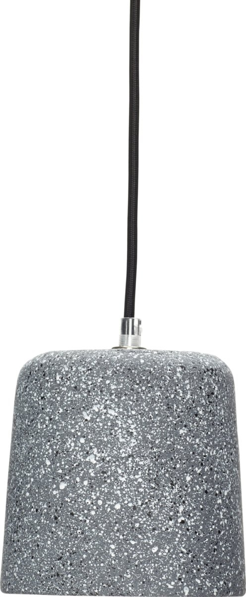 Hübsch Coneton pendellampe i cement Ø14 x H14 cm grå/hvid - kompakt industrielt design