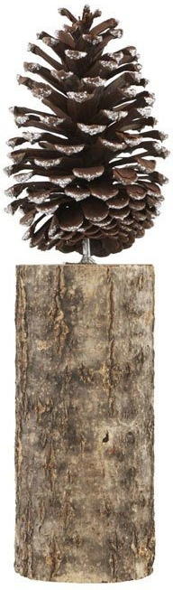 Dekorationskogle House Doctor Kogle-serien H27 cm mørkebrun julepynt