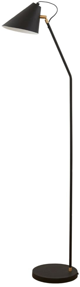 Gulvlampe House Doctor Club - læselampe med justérbart lampehoved i sort metal Ø20 x H130 cm