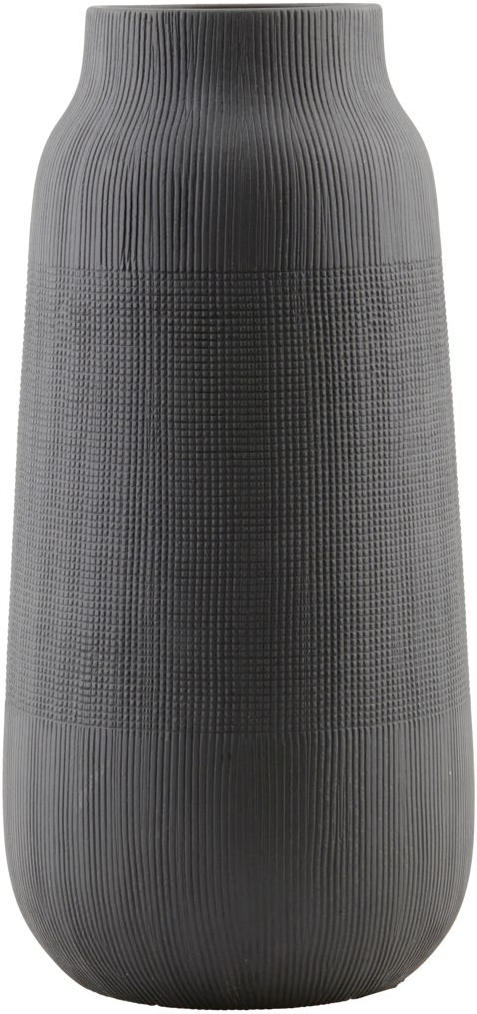 Keramikvase House Doctor Groove sort Ø16×35 cm