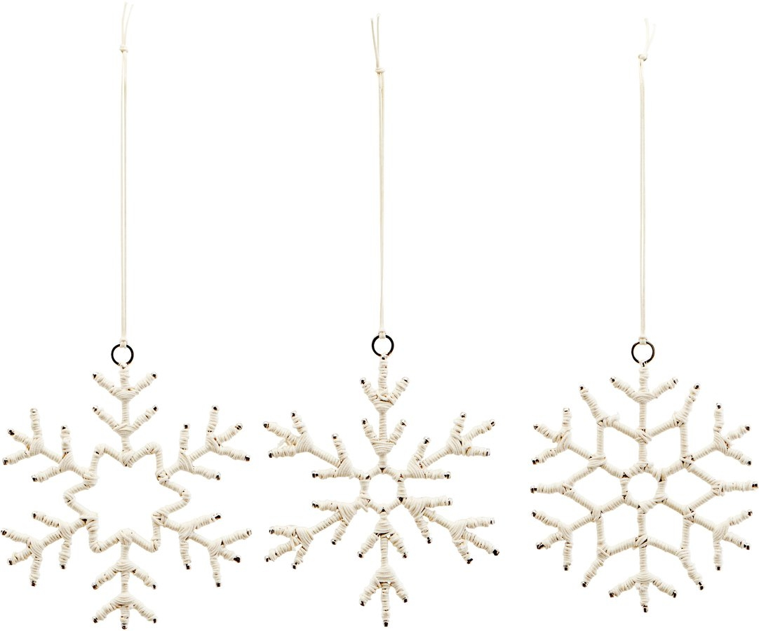 Juleornament House Doctor Soft snefnug Ø10 cm beige i jern og bomuld