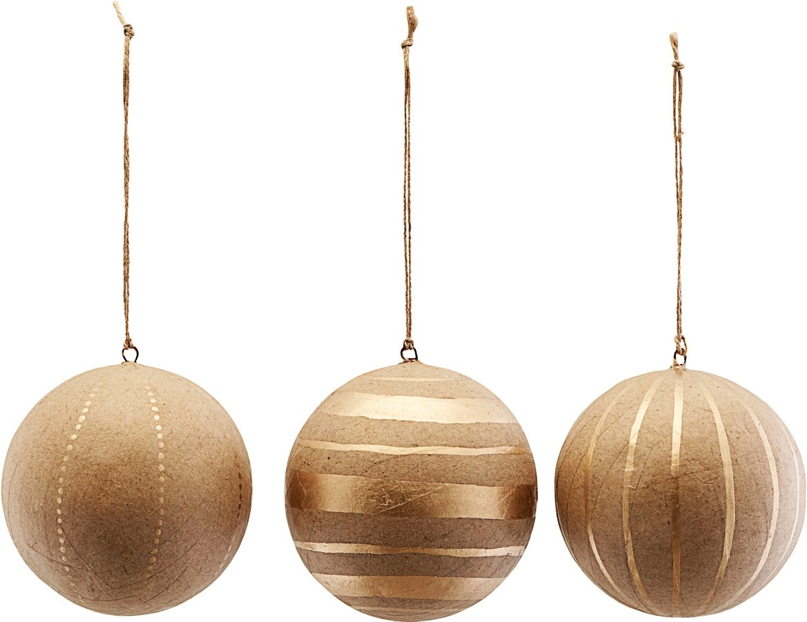 Ornament House Doctor Craft papir guld Ø10 cm julepynt