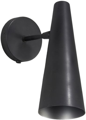 Væglampe Precise House Doctor mat sort jern og messing 21 cm